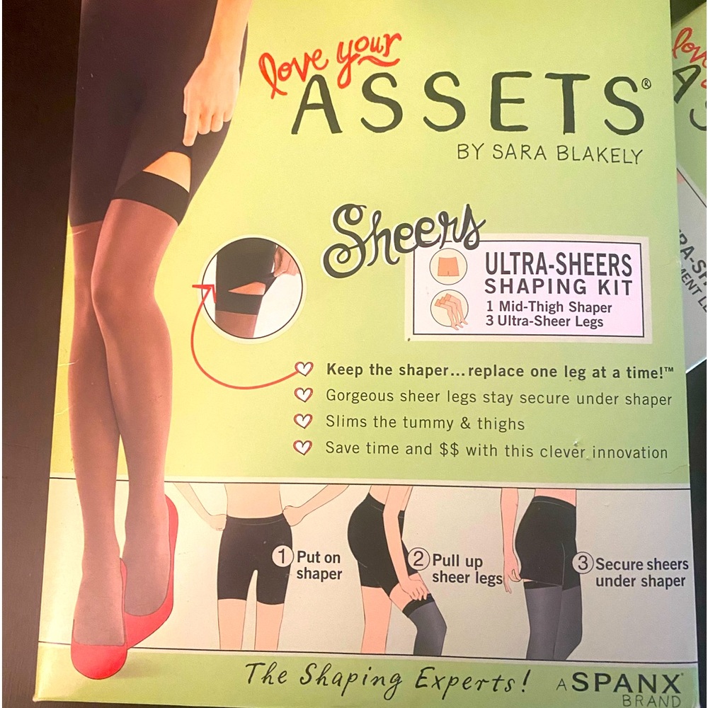 Spank Assets Ultra-Sheers Shaping Kit in Nude & replacement legs in black